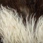Aydin Sheepskin Rug Soft Natural Wool White Black 1'10"x3'7" #515