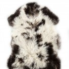 Aydin Sheepskin Pelt Handmade Natural Soft Wool ,Brown White 2'0"x2'9" #722