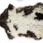 Aydin Sheepskin Rug Dark Brown White Wool 2'2"x3'0" #659