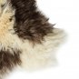Aydin Sheepskin Rug Soft Natural Wool ,Dark Brown Cream 2'0"x3'3" #640