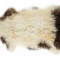Aydin Sheepskin Rug Soft Natural Wool ,Dark Brown Cream 2'0"x3'3" #640