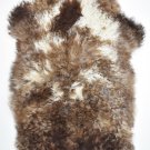 Aydin Sheepskin Throw NaturalSoft Wool Handmade Brown White 2'0'' x 3'5'' #337