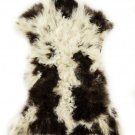 Aydin Sheepskin Pelt Ethically Sourced Handmade, Brown White 2'2"x3'1" #721