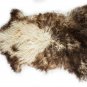 Aydin Sheepskin Pelt Handmade Natural Wool , Dark Brown Cream 2'2"x3'3" #635