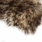Aydin Sheepskin Pelt Handmade Natural Wool , Dark Brown Cream 2'2"x3'3" #635