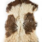 Aydin Sheepskin Rug Brown Beige Wool  2'2"x3'0" #588
