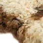 Aydin Sheepskin Rug Beige Brown Wool 2'0"x3'2" #639
