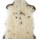 Aydin Sheepskin Rug Cream Brown Wool 2'2"x3'2" #561