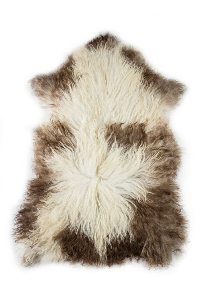 Aydin Sheepskin Pelt Ethically Sourced Handmade, Beige Brown, 2'3"x3'7" #610
