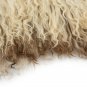 Aydin Sheepskin Rug Soft Natural Wool Cream Brown, 2'2"x3'2" #535