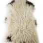 Aydin Sheepskin Throw Natural Wool White With Brown Spots 2'3"x3'9" #510