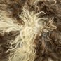 Aydin Sheepskin Rug Beige Brown Wool 1'9"x3'2" #718