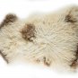 Aydin Sheepskin Pelt Handmade Natural Soft Wool Beige Brown 2'1"x3'5" #599