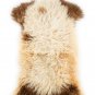 Aydin Sheepskin Pelt Ethically Sourced Handmade Brown Cream 2'1"x3'4" #731
