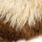 Aydin Sheepskin Pelt Ethically Sourced Handmade Brown Cream 2'1"x3'4" #731