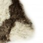 Aydin Sheepskin Pelt Handmade Soft Wool , Cream Dark Gray  2'0"x3'3" #707
