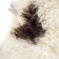 Aydin Sheepskin Rug Soft Natural Wool White With Dark Spots 2'0"x3'0" #434