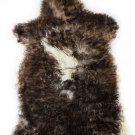 Aydin Sheepskin Rug Soft Natural Wool Deep Brown White 2'2"x3'2" #522