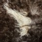 Aydin Sheepskin Rug Soft Natural Wool Deep Brown White 2'2"x3'2" #522