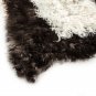Aydin Sheepskin Pelt Handmade Natural Soft Wool Dark Brown White 2'0"x3'0" #761