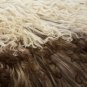 Aydin Sheepskin Pelt Handmade Natural Soft Wool Beige Dark Brown 2'2"x3'4" #477