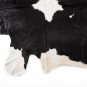 Aydin European Natural Cowhide Rug Hair-On-Hide Genuine Black White 5'7"x6'7"