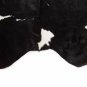 Aydin European Natural Cowhide Rug Hair-On-Hide Genuine Black White 5'7"x6'7"
