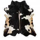 Aydin Natural Cowhide Rug Hair-On Genuine Bovine Leather Hand Tanned 5'5"x6'0"