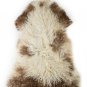 Aydin Sheepskin Throw Natural Soft Wool Handmade Beige Brown , 2'3"x3'8" #538