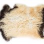 Aydin Sheepskin Rug Beige Dark Brown Wool 2'1"x3'0" #583