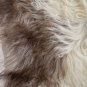 Aydin Sheepskin Rug Soft Natural Wool Brown Off-White 2'3"x3'0" #442