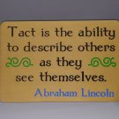 Carved Sign: Abraham Lincoln Quote