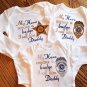 My Hero wears a badge I call him Papa Daddy Mommy -Shirt or Onesie