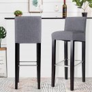 2 pcs Fabric Bar Stools (Beige)