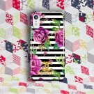 Coco Chanel Flower Stripes Iphone XS MAX Hard Case Cover 3D