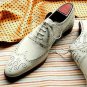 Handmade Men's Leather White Custom Brogue Top Quality Men Wedding shoes-781