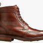 Handmade Men's Leather Lace-Up Derby Wingtip Ankle Marching Stylish Boots-909