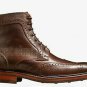 Handmade Men's Leather Lace-Up Derby Wingtip Ankle Marching Stylish Boots-909
