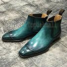 Handmade Men's Leather Patina Chelsea Formal New Style Grade Dress Boots-735