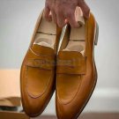 Handmade Men's Leather New Dress Formal Casual Office Loafer Slip On Shoes-886