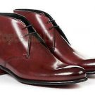 Handmade Men's Leather Ankle High Shoes Custom Made Stylish Formal Boots-521