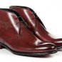 Handmade Men's Leather Ankle High Shoes Custom Made Stylish Formal Boots-521