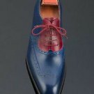 Handmade Men's New Super Leather Oxfords two tone leather custom made Shoes-321