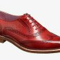 Handmade Women's Leather & Suede And Fabric Oxford Brogue Wingtip Shoes-910