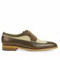 Handmade Men's Leather Correspondent Wingtips Custom Made Formal Shoes-516