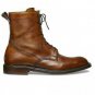 Handmade Men's Leather Genuine Brown Lace Up Marching Oxford Toe Cap Boots-922