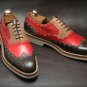 Handmade Men's Leather Brogue Suede plain combo Dress Top Quality Shoes-662