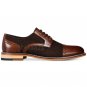 Handmade Men's Leather Brown Suede Cape Toe Lace Up Derby Custom Shoes-926
