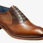 Handmade Men's Leather Two Tone Oxford Wingtip Whole Cut Brown Lace-Up Shoes-919