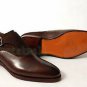 Handmade Men's Leather & Suede Plain Formal Single Monk Buckle Strap Shoes-582